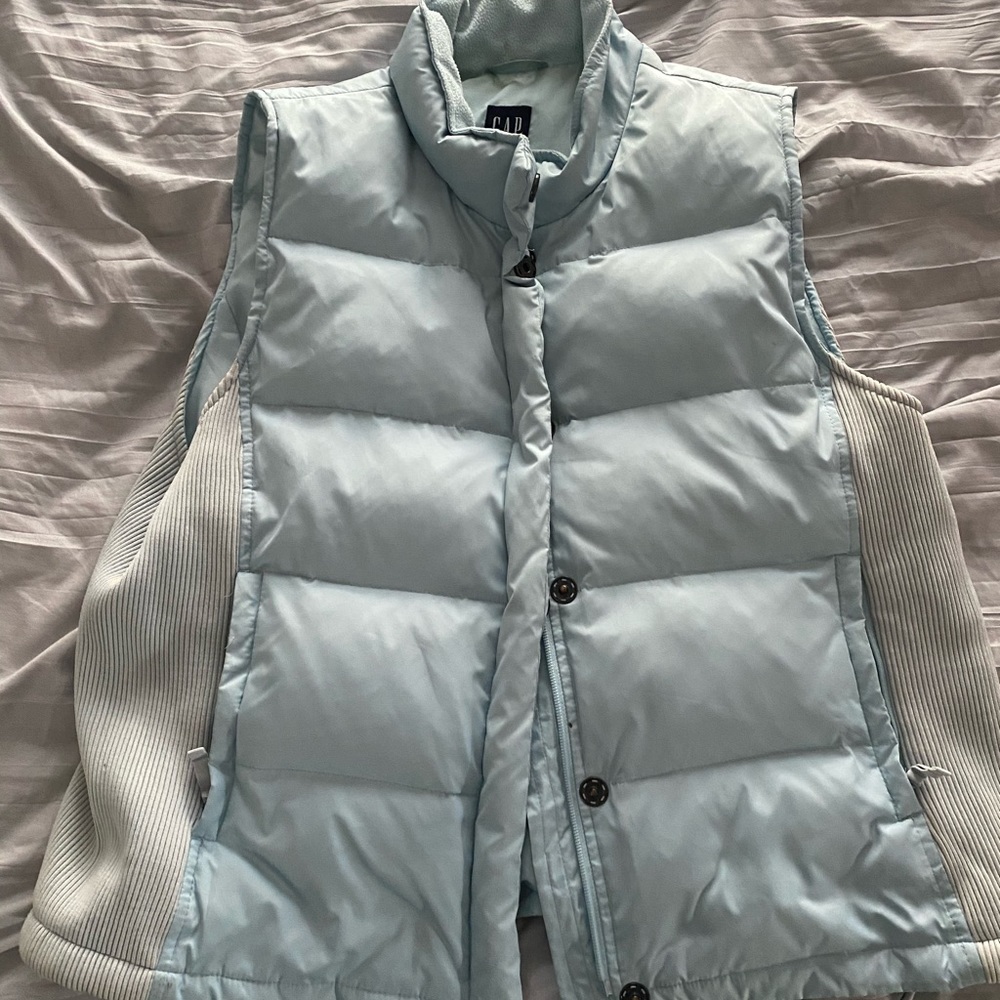 Women’s GAP Classic Puffer Vest Powder Blue XL
